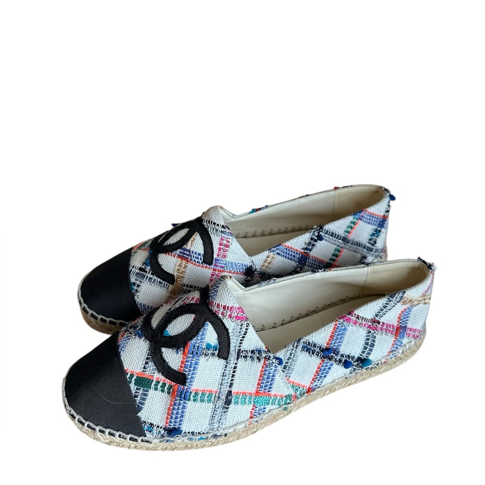 Chanel espadrilles tweed flats RETAIL 995 - Picture 4 of 6